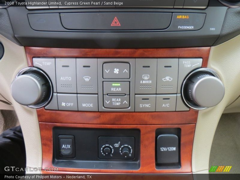 Cypress Green Pearl / Sand Beige 2008 Toyota Highlander Limited