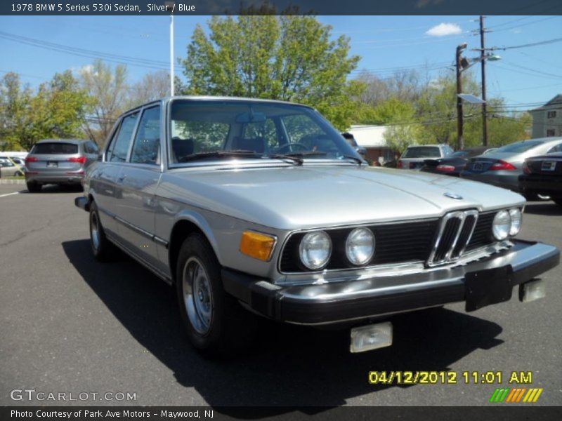 Silver / Blue 1978 BMW 5 Series 530i Sedan