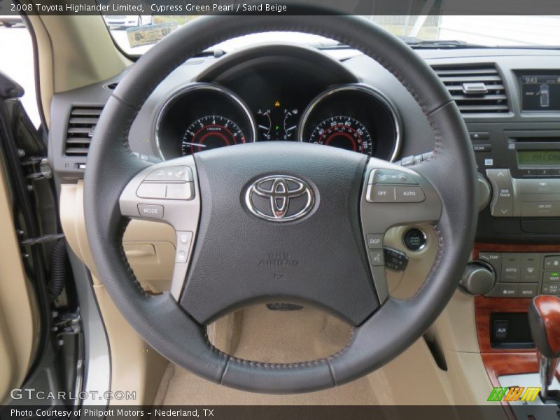 Cypress Green Pearl / Sand Beige 2008 Toyota Highlander Limited