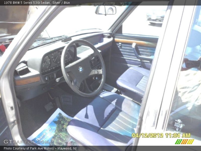 Silver / Blue 1978 BMW 5 Series 530i Sedan