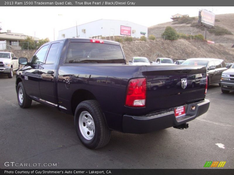 True Blue Pearl / Black/Diesel Gray 2013 Ram 1500 Tradesman Quad Cab