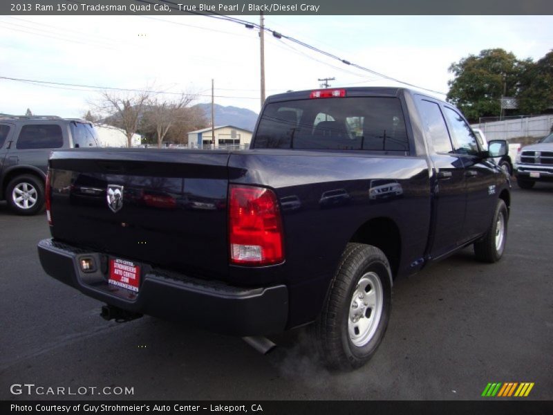 True Blue Pearl / Black/Diesel Gray 2013 Ram 1500 Tradesman Quad Cab