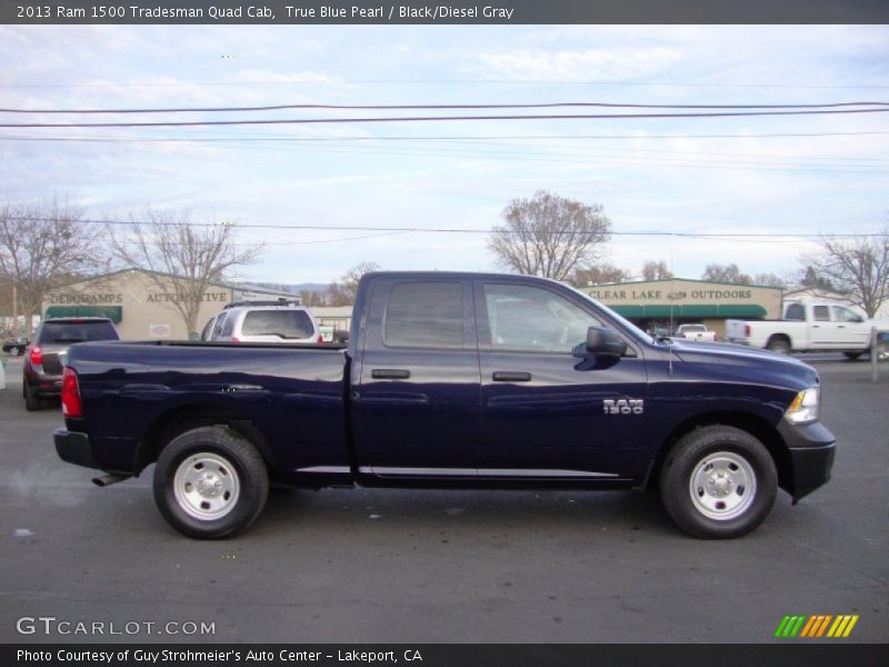 True Blue Pearl / Black/Diesel Gray 2013 Ram 1500 Tradesman Quad Cab