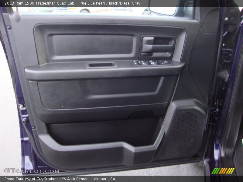 True Blue Pearl / Black/Diesel Gray 2013 Ram 1500 Tradesman Quad Cab