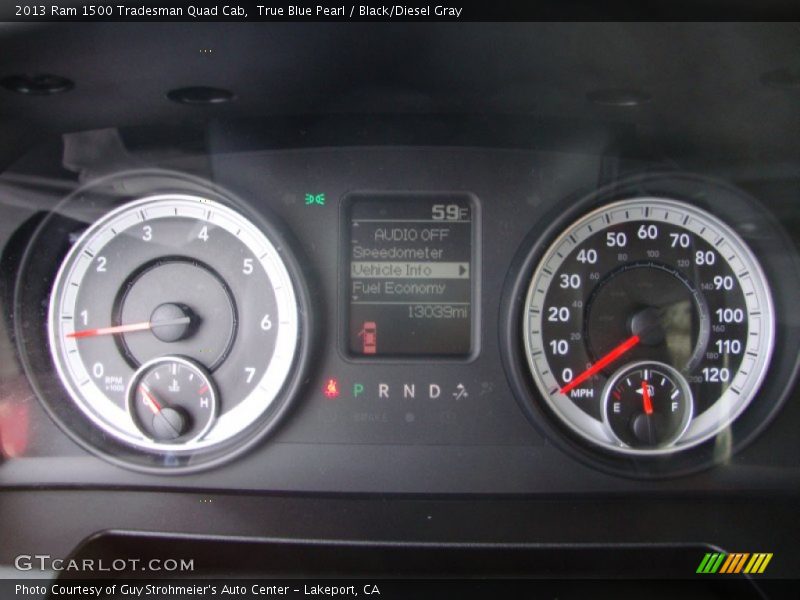 True Blue Pearl / Black/Diesel Gray 2013 Ram 1500 Tradesman Quad Cab
