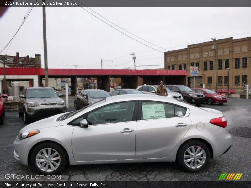 Bright Silver / Black 2014 Kia Forte EX