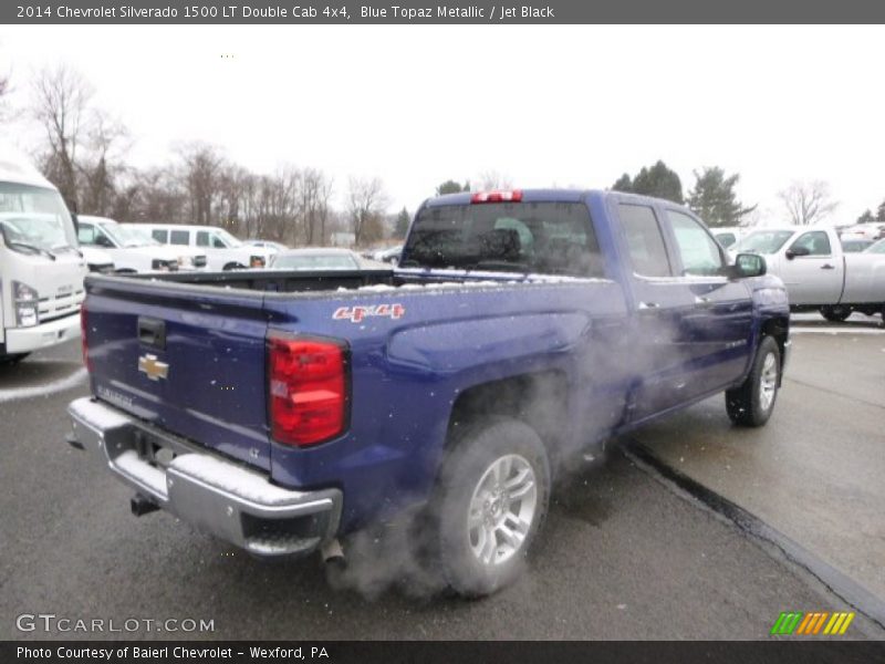 Blue Topaz Metallic / Jet Black 2014 Chevrolet Silverado 1500 LT Double Cab 4x4