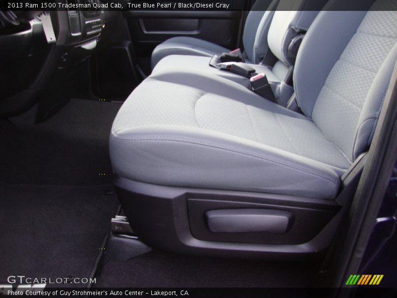 True Blue Pearl / Black/Diesel Gray 2013 Ram 1500 Tradesman Quad Cab