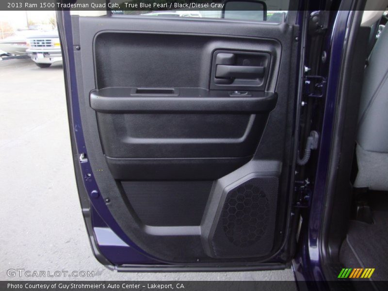True Blue Pearl / Black/Diesel Gray 2013 Ram 1500 Tradesman Quad Cab