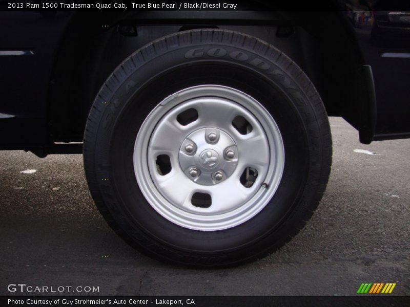 True Blue Pearl / Black/Diesel Gray 2013 Ram 1500 Tradesman Quad Cab