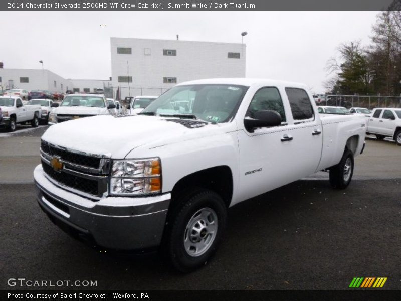 Summit White / Dark Titanium 2014 Chevrolet Silverado 2500HD WT Crew Cab 4x4