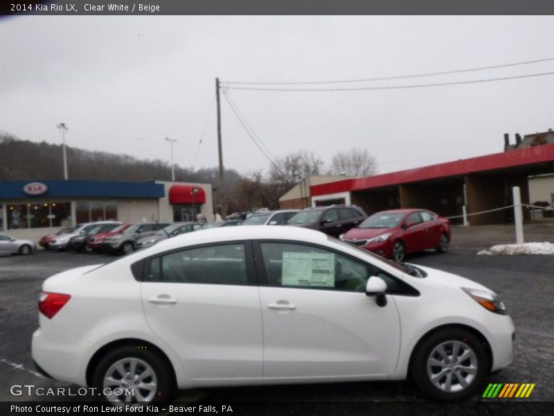 Clear White / Beige 2014 Kia Rio LX