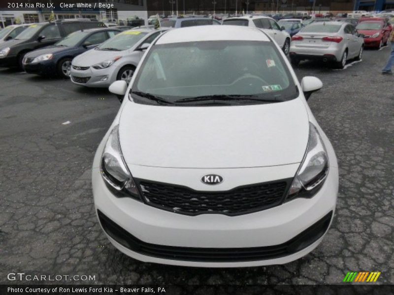Clear White / Beige 2014 Kia Rio LX