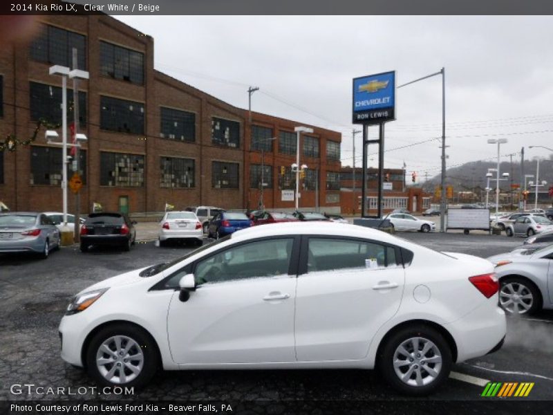 Clear White / Beige 2014 Kia Rio LX