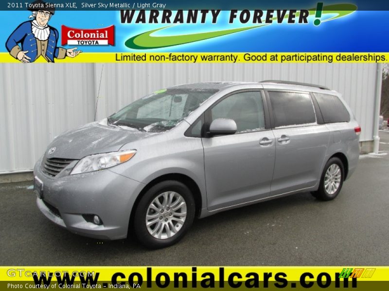 Silver Sky Metallic / Light Gray 2011 Toyota Sienna XLE