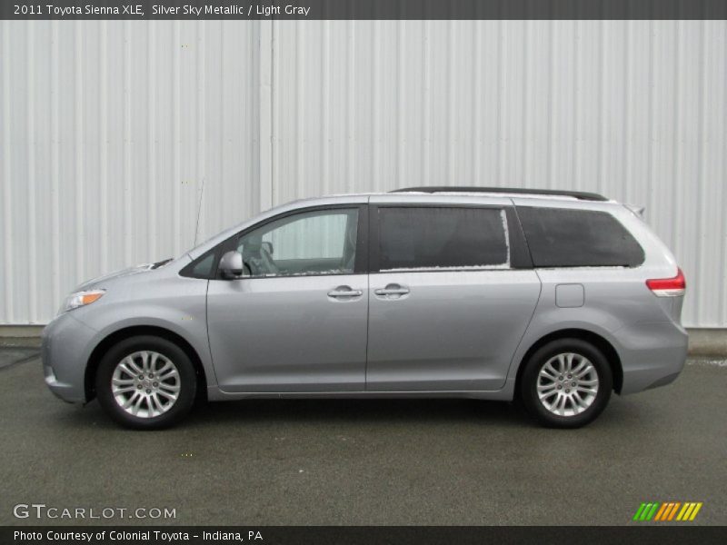 Silver Sky Metallic / Light Gray 2011 Toyota Sienna XLE