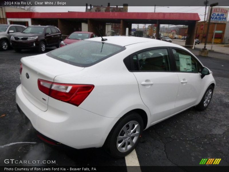 Clear White / Beige 2014 Kia Rio LX