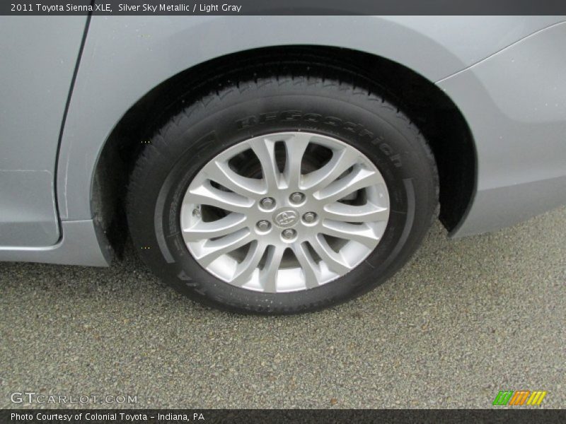 Silver Sky Metallic / Light Gray 2011 Toyota Sienna XLE