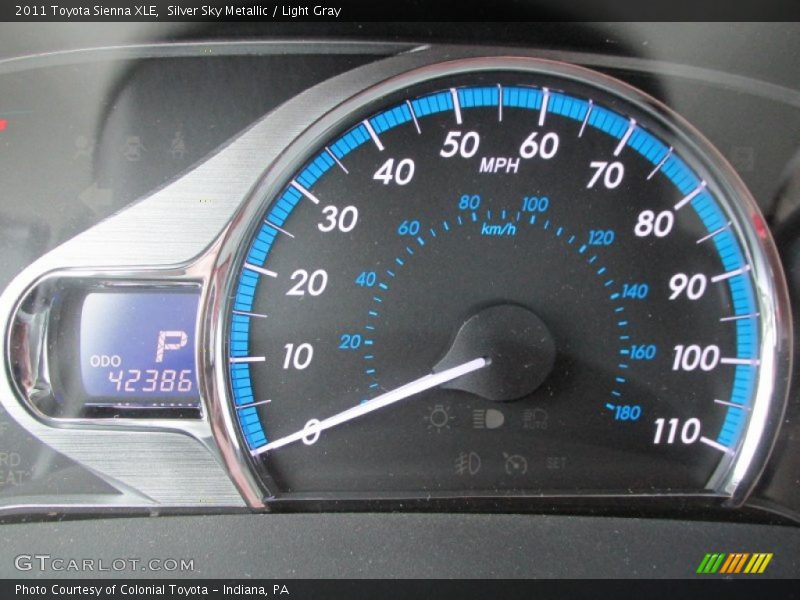Silver Sky Metallic / Light Gray 2011 Toyota Sienna XLE
