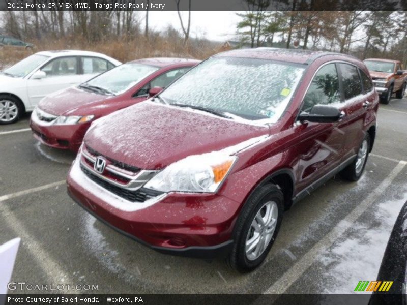 Tango Red Pearl / Ivory 2011 Honda CR-V EX 4WD