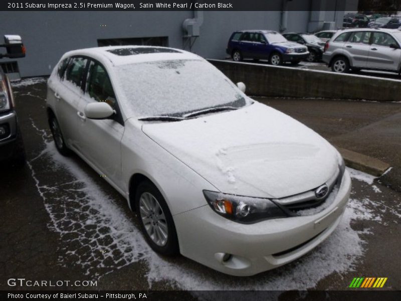 Satin White Pearl / Carbon Black 2011 Subaru Impreza 2.5i Premium Wagon