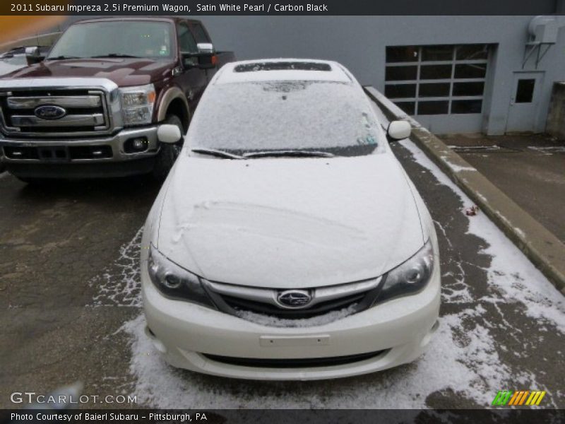 Satin White Pearl / Carbon Black 2011 Subaru Impreza 2.5i Premium Wagon