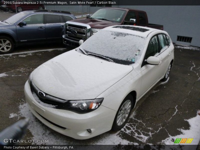 Satin White Pearl / Carbon Black 2011 Subaru Impreza 2.5i Premium Wagon