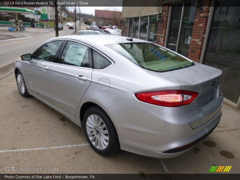 Ingot Silver / Dune 2014 Ford Fusion Hybrid SE