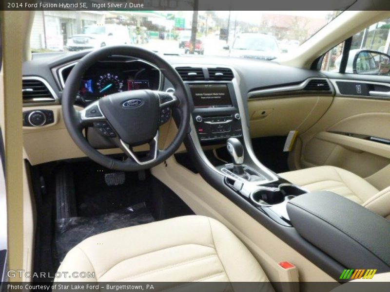 Ingot Silver / Dune 2014 Ford Fusion Hybrid SE