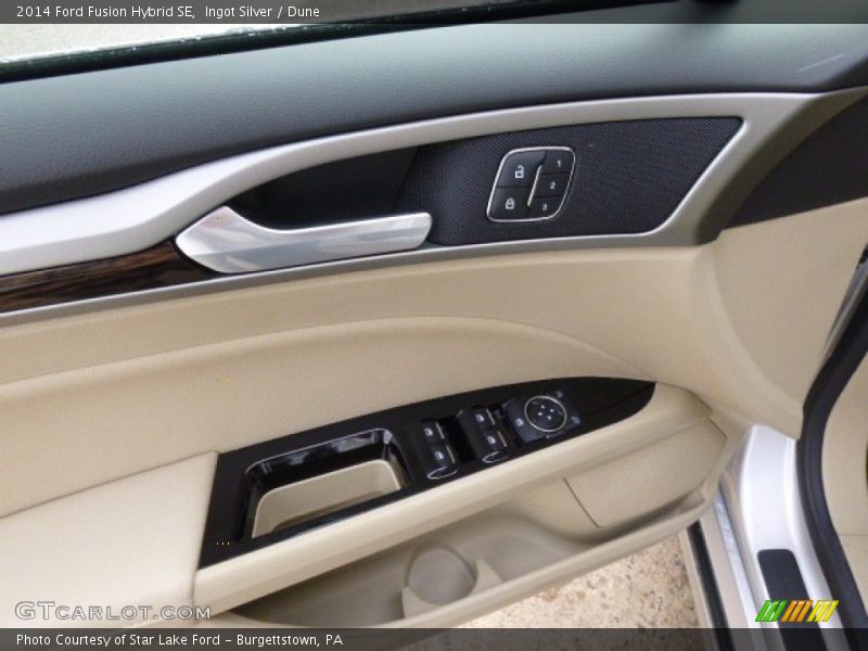 Ingot Silver / Dune 2014 Ford Fusion Hybrid SE