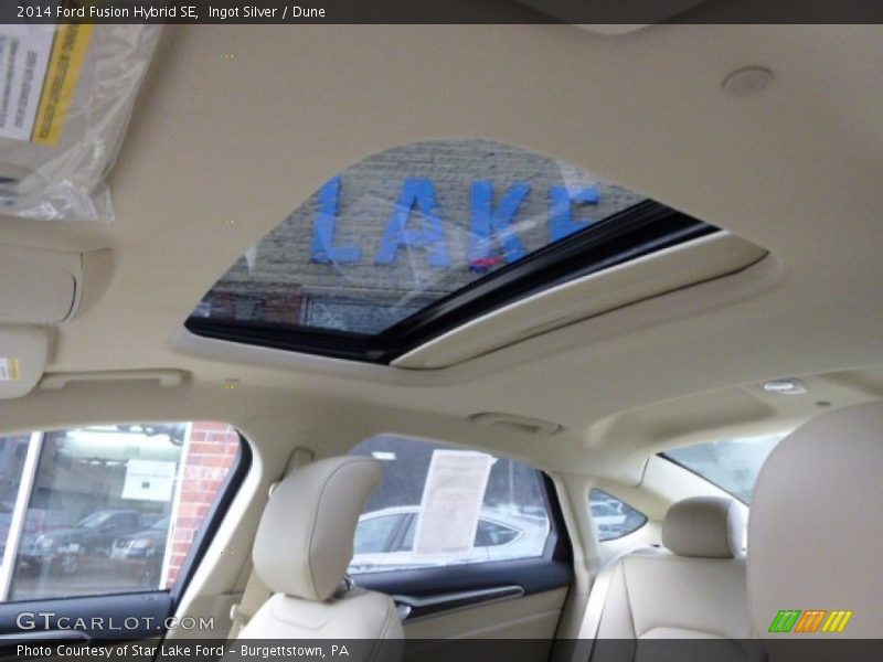 Ingot Silver / Dune 2014 Ford Fusion Hybrid SE
