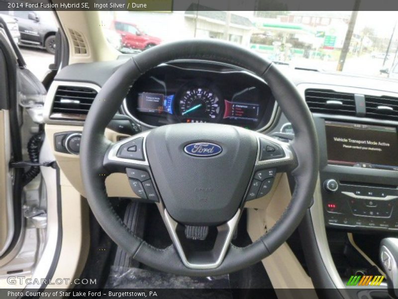 Ingot Silver / Dune 2014 Ford Fusion Hybrid SE