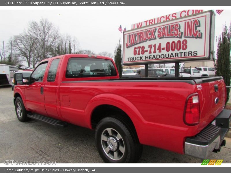 Vermillion Red / Steel Gray 2011 Ford F250 Super Duty XLT SuperCab