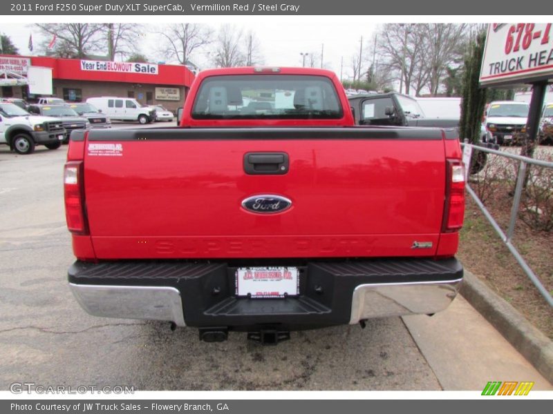 Vermillion Red / Steel Gray 2011 Ford F250 Super Duty XLT SuperCab