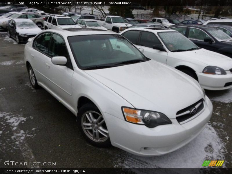 Satin White Pearl / Charcoal Black 2005 Subaru Legacy 2.5i Limited Sedan