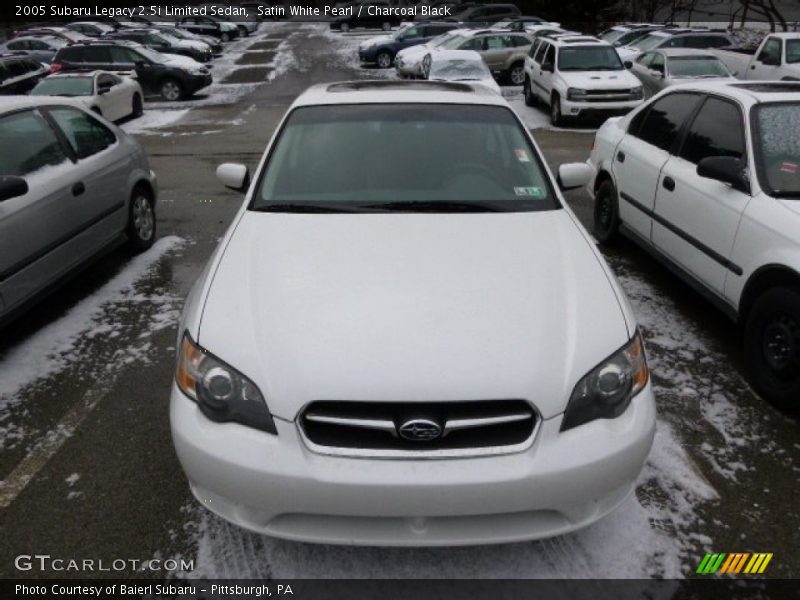 Satin White Pearl / Charcoal Black 2005 Subaru Legacy 2.5i Limited Sedan