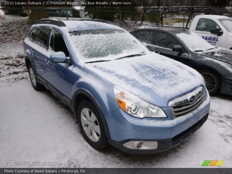 Sky Blue Metallic / Warm Ivory 2010 Subaru Outback 2.5i Premium Wagon