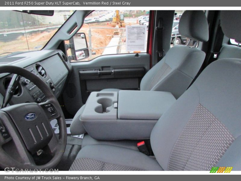 Vermillion Red / Steel Gray 2011 Ford F250 Super Duty XLT SuperCab