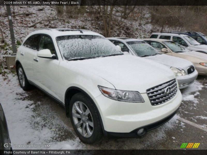 Ivory White Pearl / Black 2004 Infiniti FX 45 AWD