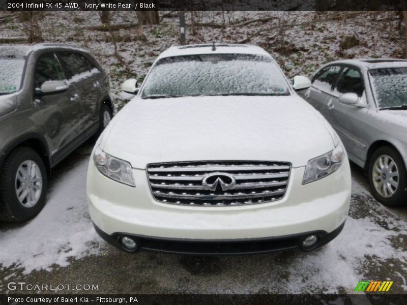 Ivory White Pearl / Black 2004 Infiniti FX 45 AWD