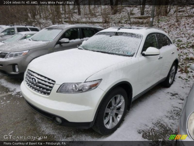 Ivory White Pearl / Black 2004 Infiniti FX 45 AWD
