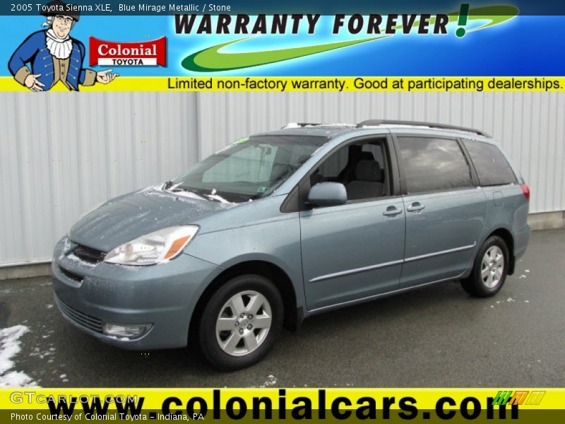 Blue Mirage Metallic / Stone 2005 Toyota Sienna XLE