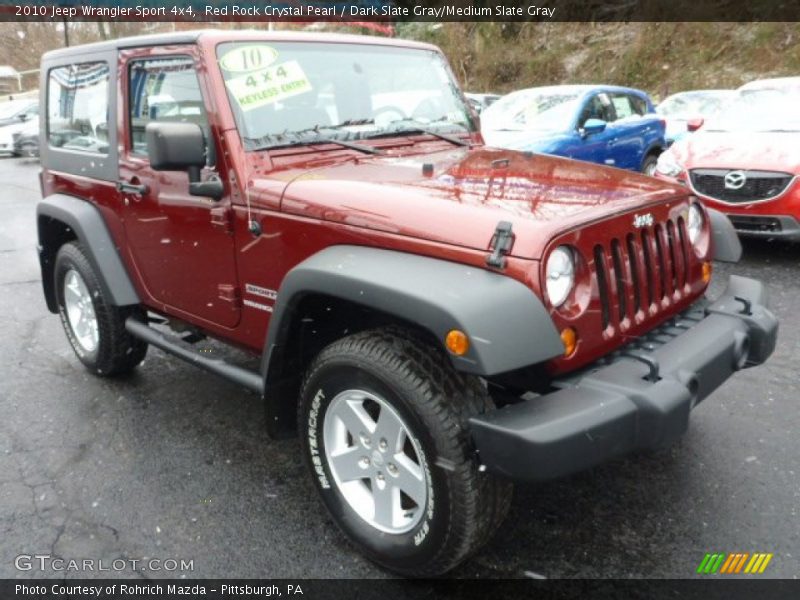 Red Rock Crystal Pearl / Dark Slate Gray/Medium Slate Gray 2010 Jeep Wrangler Sport 4x4