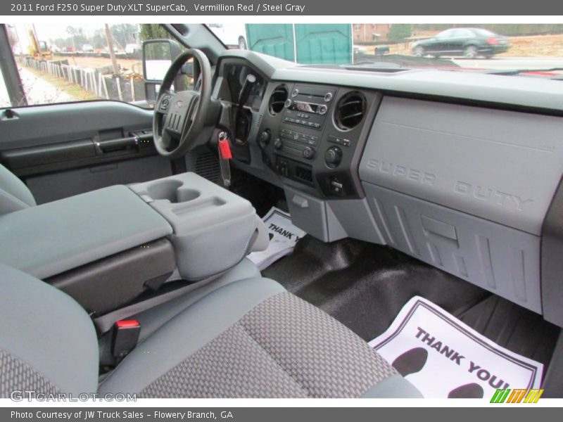 Vermillion Red / Steel Gray 2011 Ford F250 Super Duty XLT SuperCab