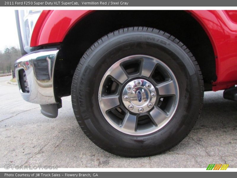 Vermillion Red / Steel Gray 2011 Ford F250 Super Duty XLT SuperCab