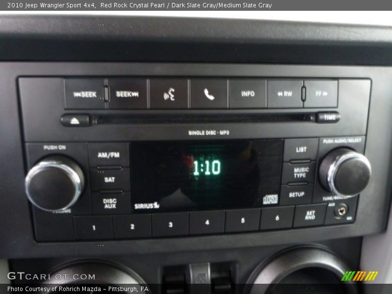 Red Rock Crystal Pearl / Dark Slate Gray/Medium Slate Gray 2010 Jeep Wrangler Sport 4x4