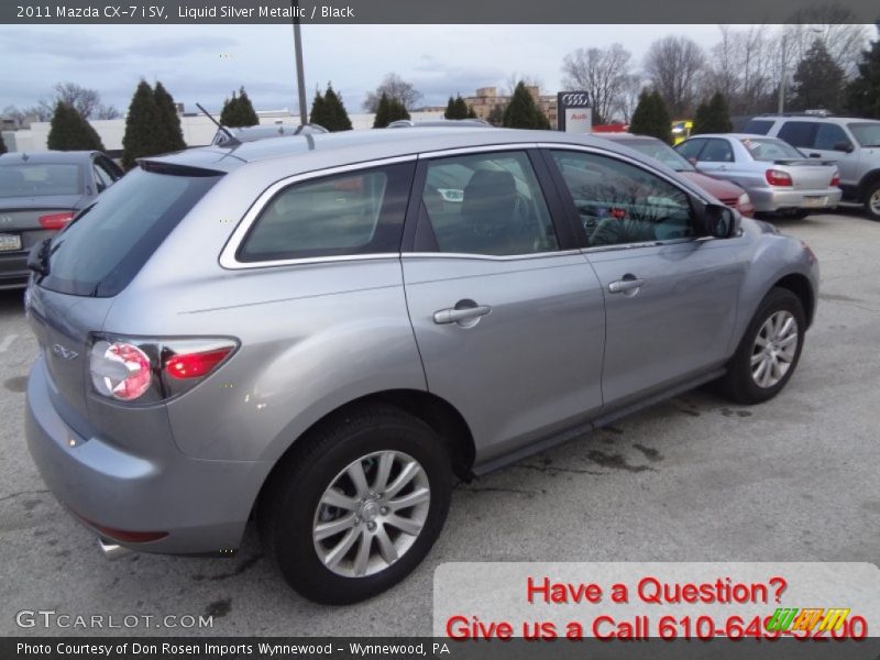 Liquid Silver Metallic / Black 2011 Mazda CX-7 i SV