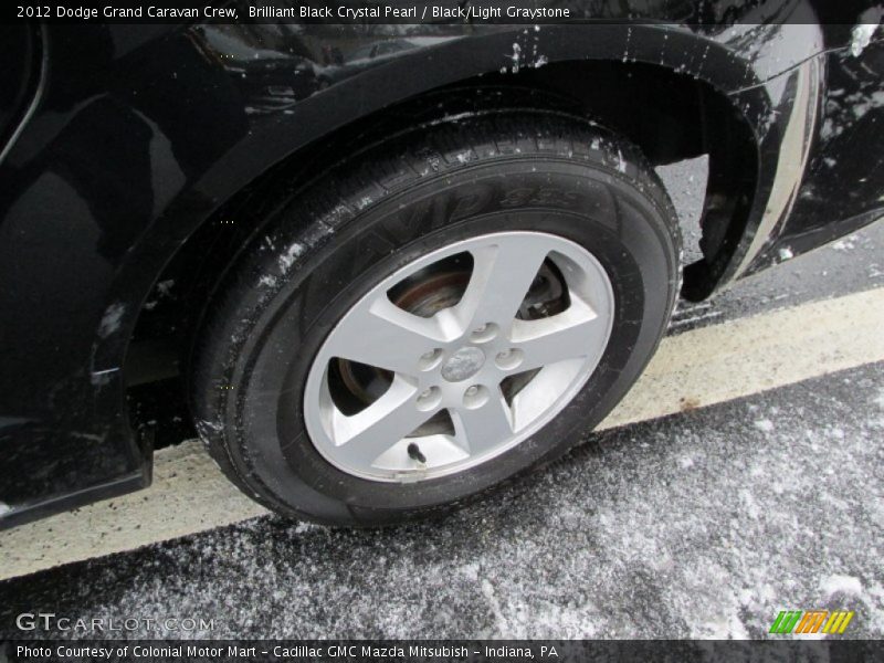 Brilliant Black Crystal Pearl / Black/Light Graystone 2012 Dodge Grand Caravan Crew