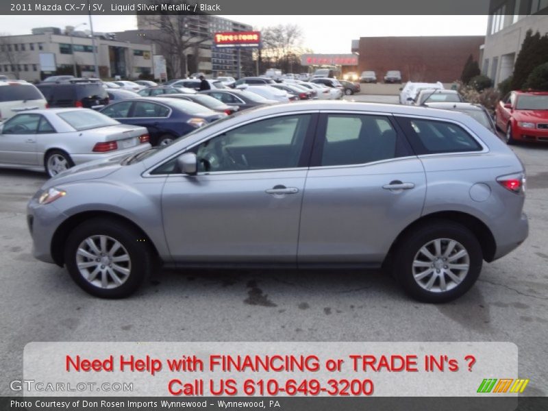 Liquid Silver Metallic / Black 2011 Mazda CX-7 i SV