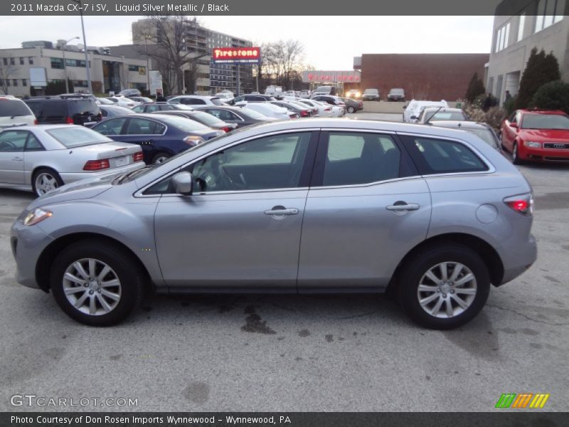 Liquid Silver Metallic / Black 2011 Mazda CX-7 i SV